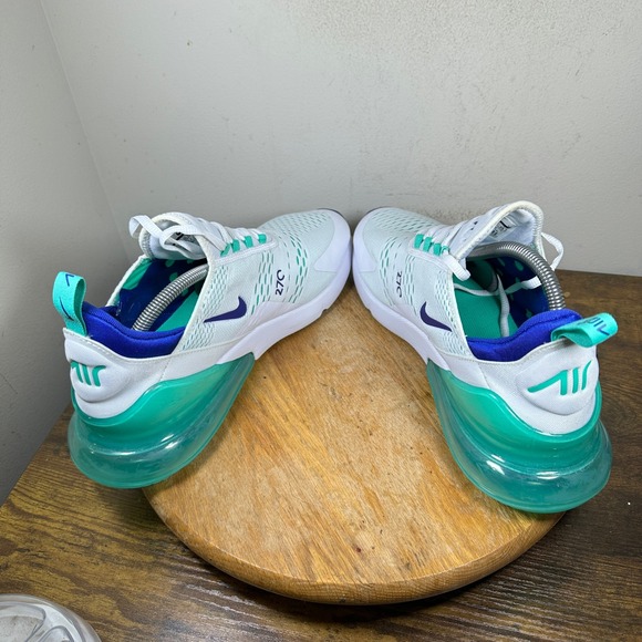 Nike Air Max 270 White Spirit Teal Nightshade Mens Sneakers CI2451-100 Size 11.5 - Picture 6 of 8